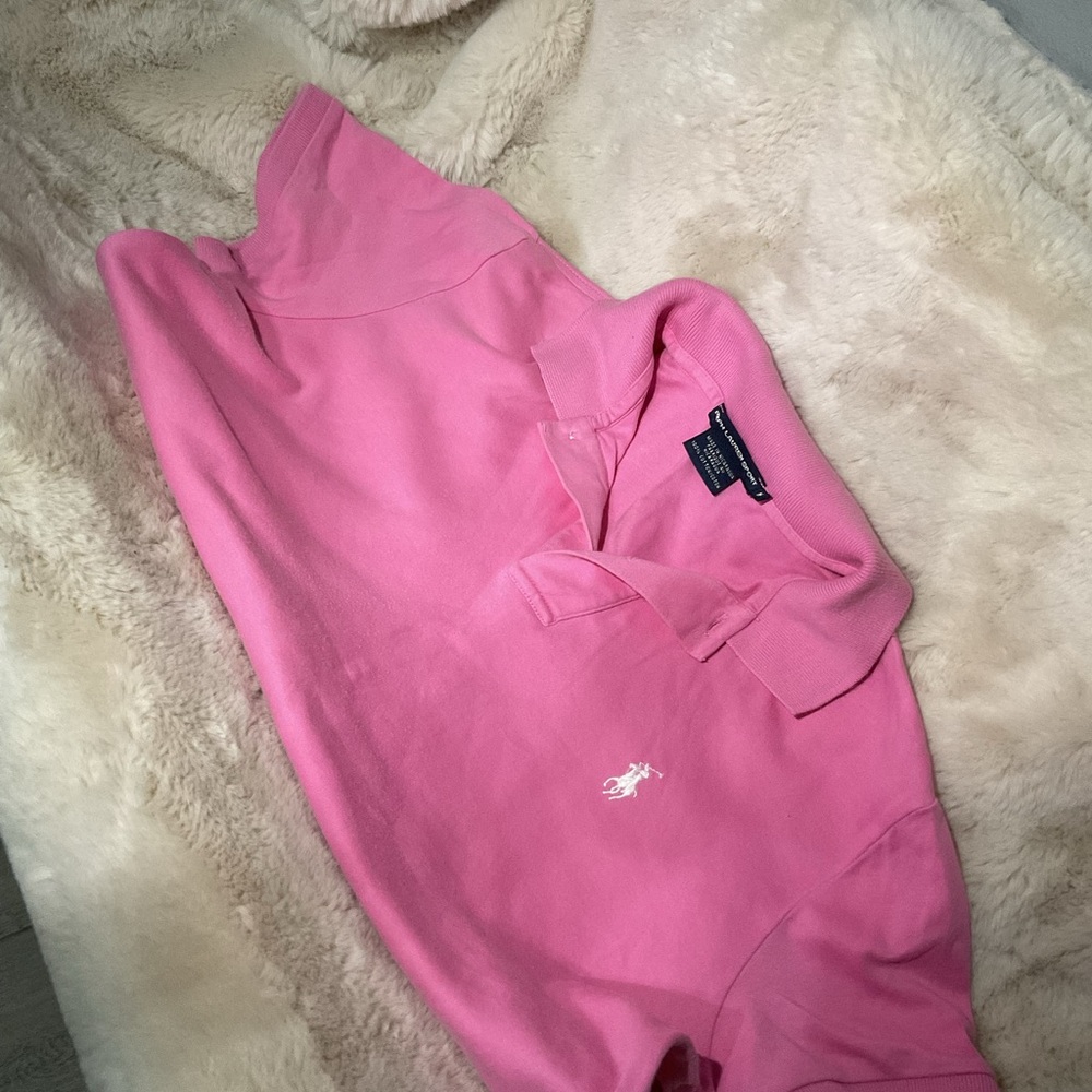 Ralph Lauren Sport Pink Short-Sleeve Polo with White Pony